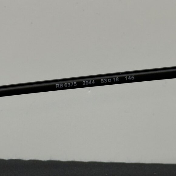 Ray Ban RB6375 2944 Black Authentic Designer Eyeglasses 51-18-145 - Picture 9 of 12